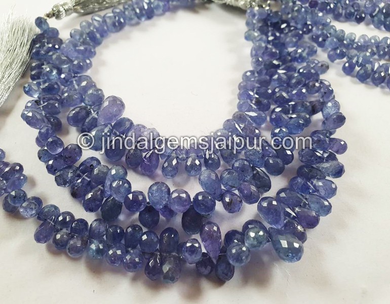 Tanzanite Faceted Drops Beads