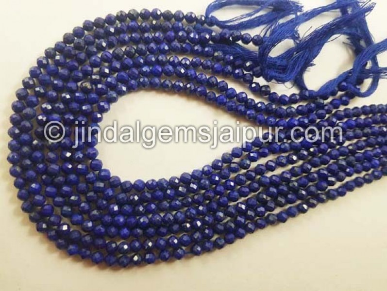 Lapis Faceted Roundelle Shape Beads