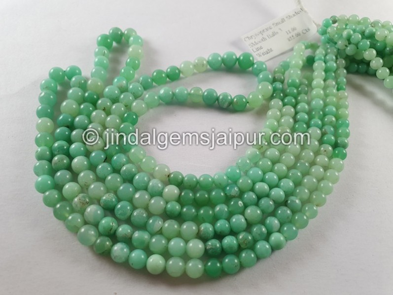 Chrysoprase Shaded Smooth Round Beads