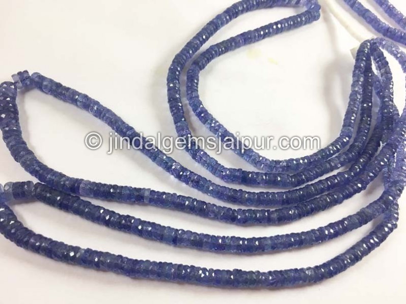 Tanzanite Faceted Tyre Beads