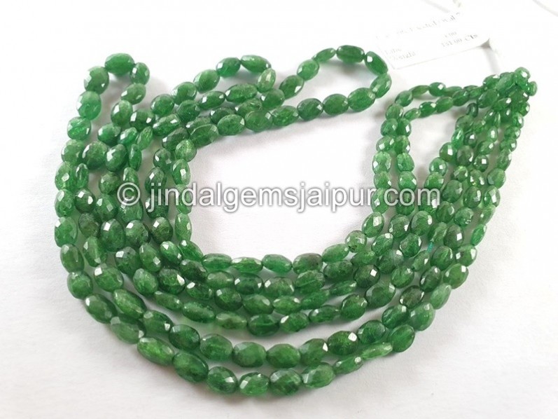 Tsavorite Faceted Oval Beads