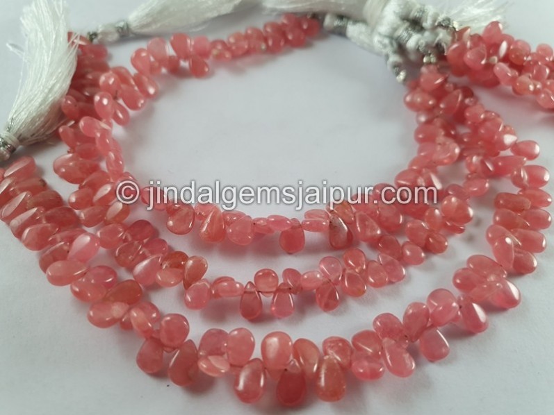 Rhodochrosite Smooth Pear Beads