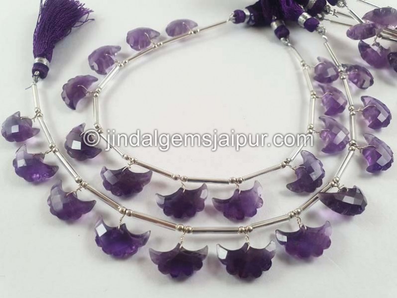 Amethyst Faceted Eagle Beads