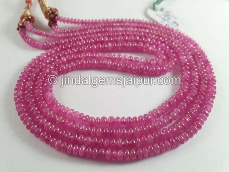 Ruby Smooth Roundelle Beads