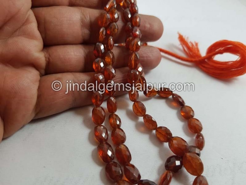 Spessartite Faceted Oval Beads