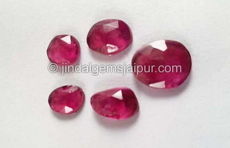 Rubelite Rose Cut Slices