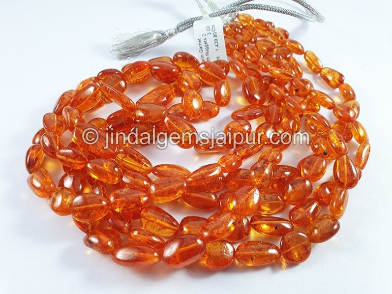 Mandarin Garnet Smooth Nuggets Beads