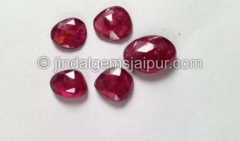 Rubelite Rose Cut Slices