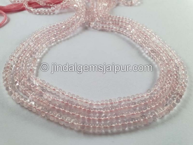 Rose Quartz Smooth Roundelle Beads