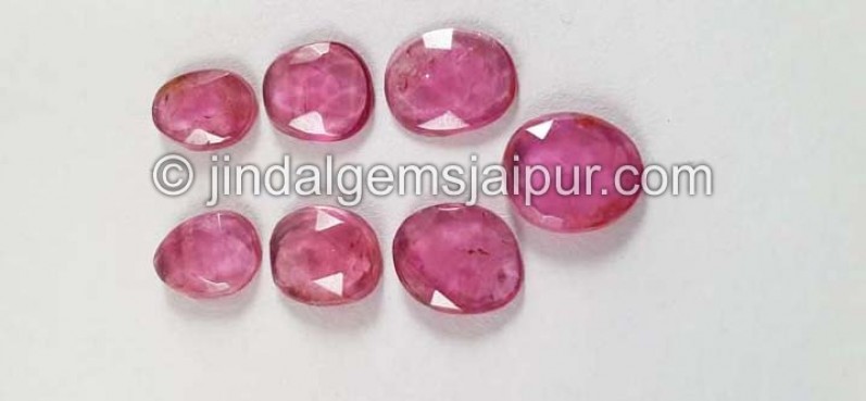 Rubelite Rose Cut Slices