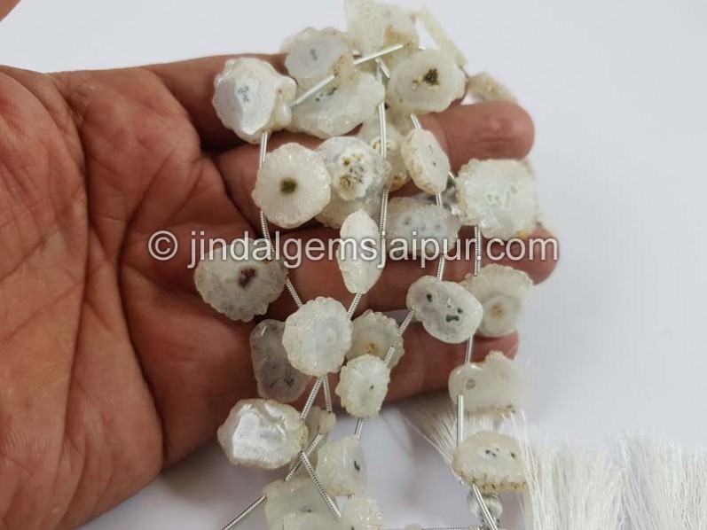 Solar Quartz Smooth Amoeba Beads