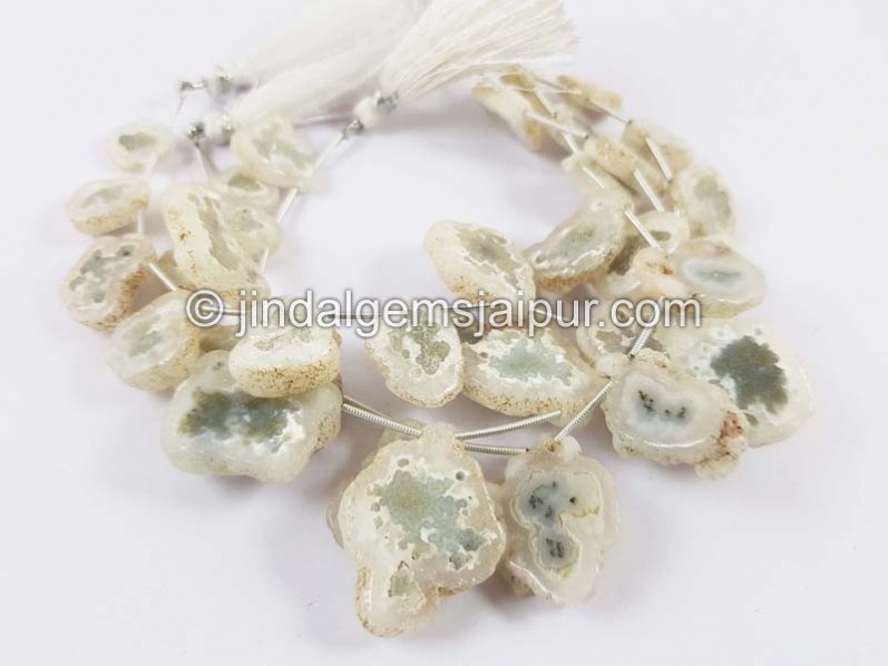 Solar Quartz Smooth Amoeba Beads