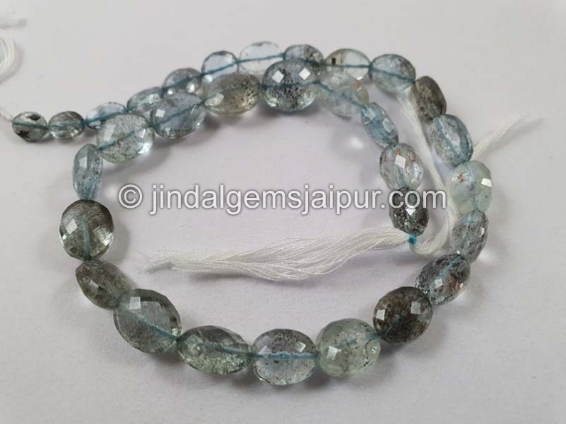 Moss Aquamarine Faceted Oval Beads