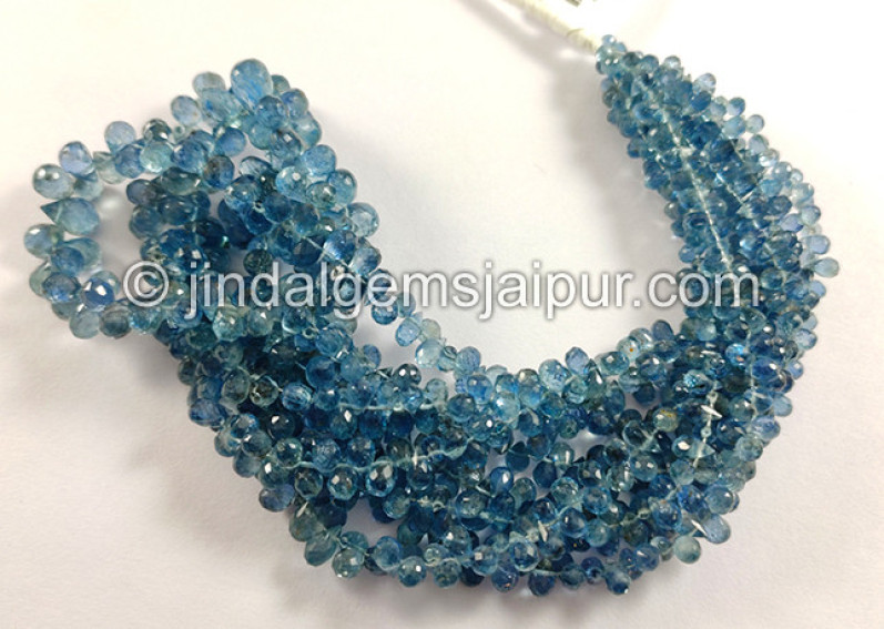 Santa Maria Aquamarine Faceted Drops Shape Beads