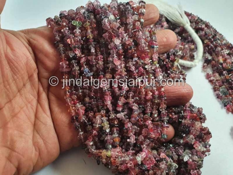 Multi Spinel Smooth Chips Beads