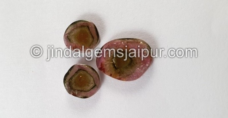 Watermelon Tourmaline Smooth Slices