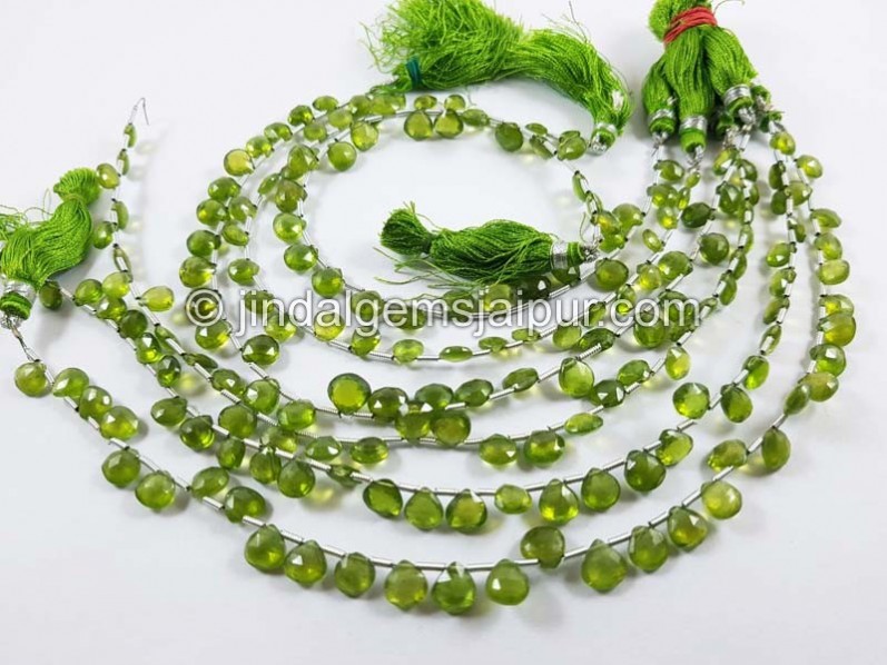 Vesuvianite Faceted Heart Shape Beads