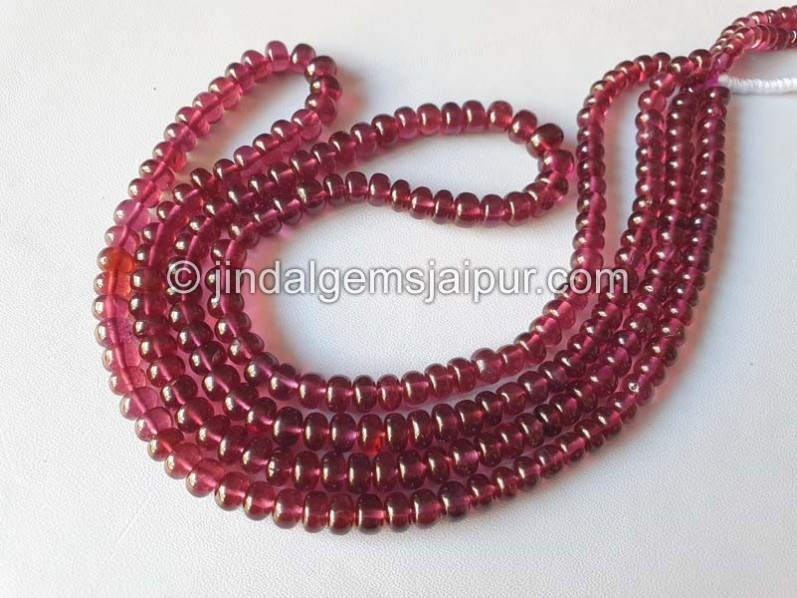 Rhodolite Garnet Far Smooth Roundelle Beads