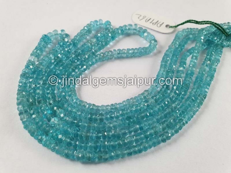 Sky Blue Apatite Faceted Roundelle Beads