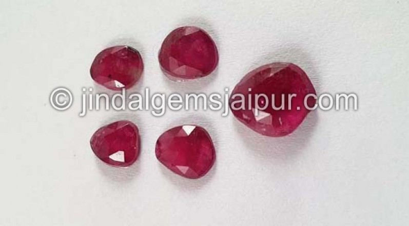 Rubelite Rose Cut Slices