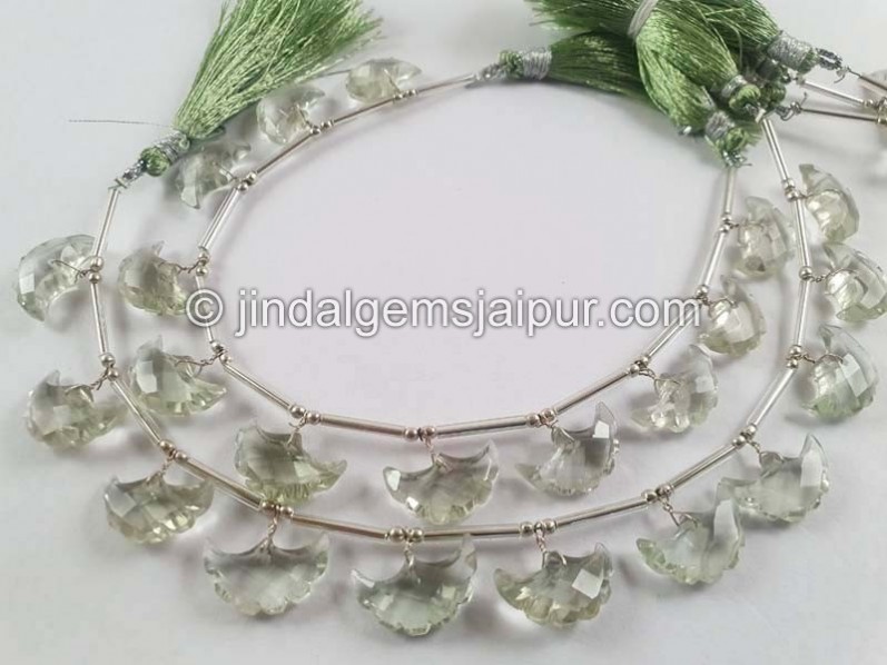 Green Amethyst Faceted Eagle Beads