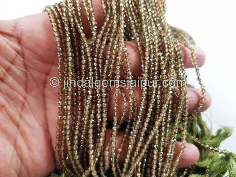 Natural Brown Zircon Micro Cut Beads