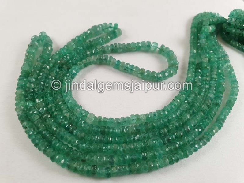 Emerald Faceted Roundelle Beads