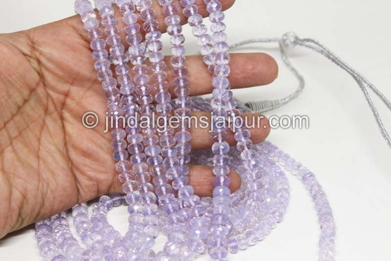 Scorolite Far Faceted Roundelle Beads