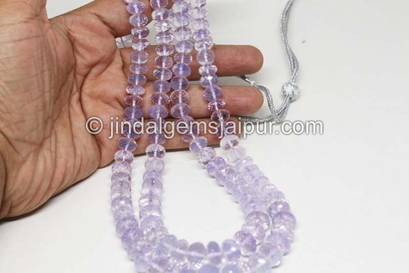 Scorolite Far Faceted Roundelle Beads