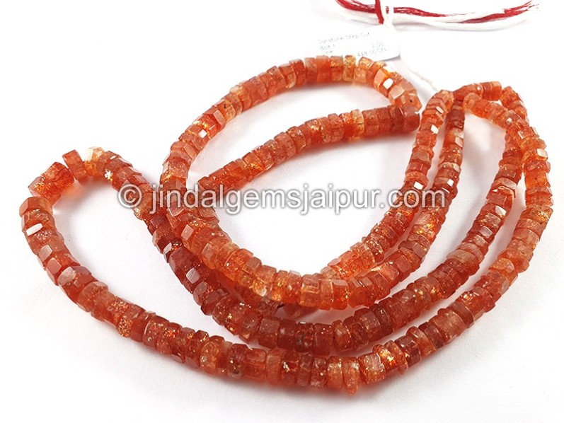 Sunstone Step Cut Bolt Shape Beads