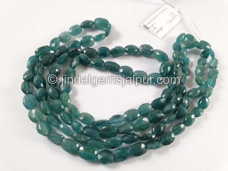 Indicolite Grandidierite Faceted Oval Beads