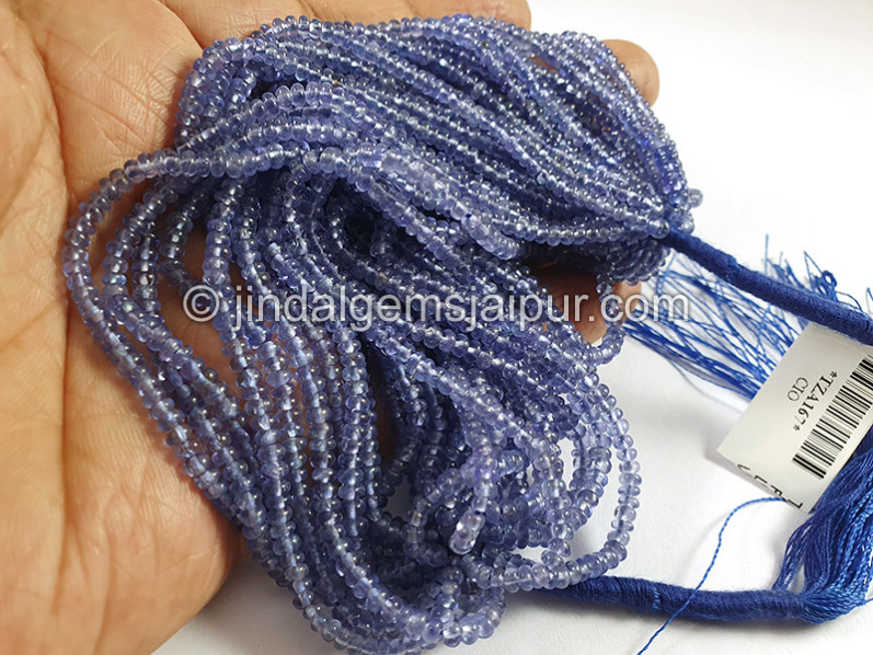 Tanzanite Smooth Roundelle Ponchi Beads