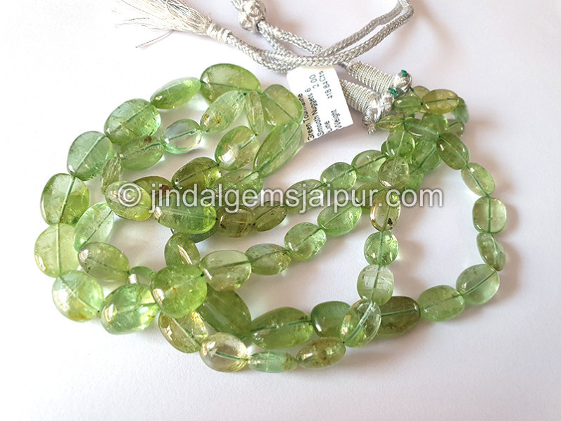 Green Tourmaline Smooth Nuggets Beads