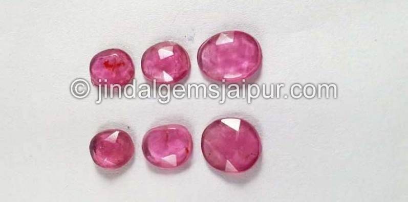 Rubelite Rose Cut Slices