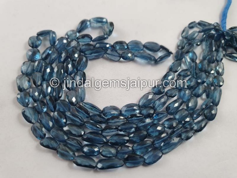 London Blue Topaz Faceted Nugget Beads