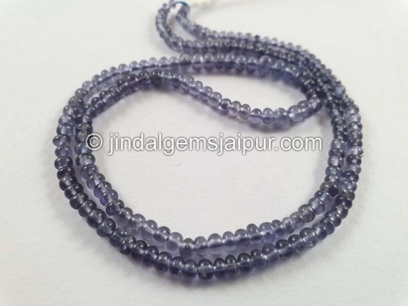 Blue Spinel Smooth Roundelle Beads