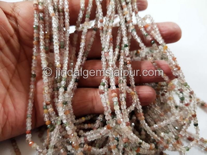 Mix Rutile Micro Cut Round Beads