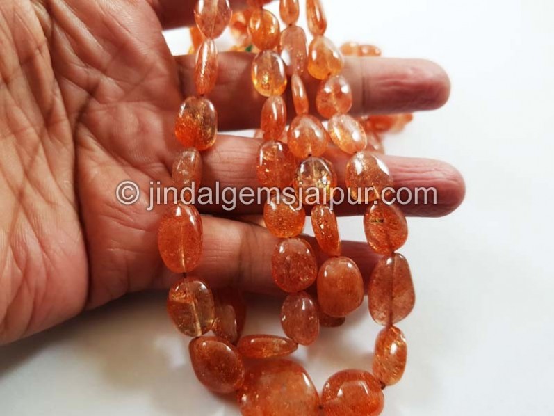 Sunstone Far Smooth Nugget Beads