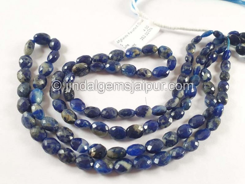 Afghanite Faceted Oval Beads