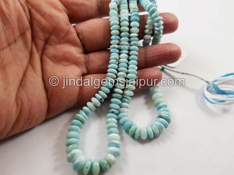 Larimar Smooth Disc Beads