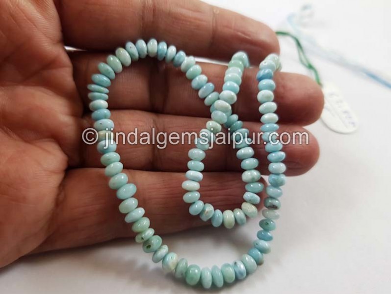 Larimar Smooth Roundelle Beads