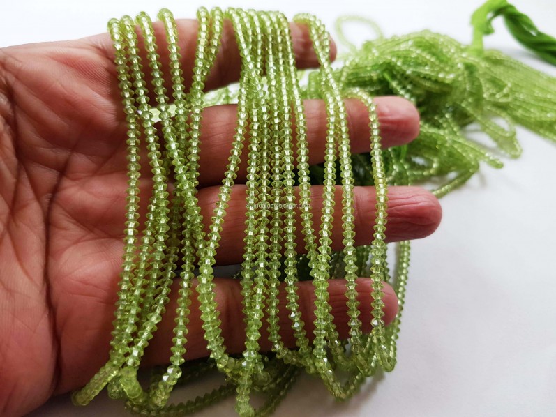 Peridot micro german cut beads