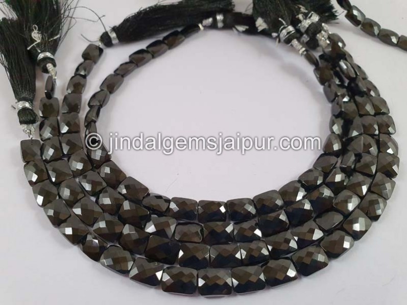 Black Spinel Faceted Chicklet Beads