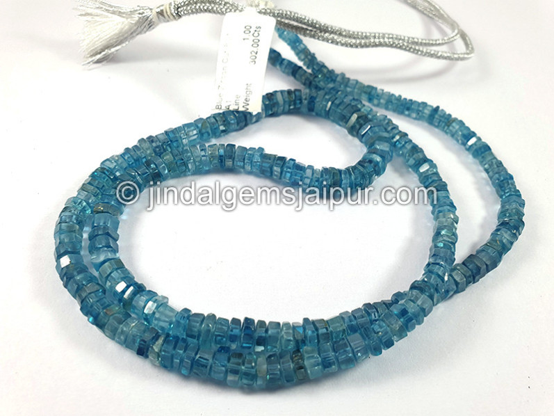 Blue Zircon Bolt Cut Shape Beads