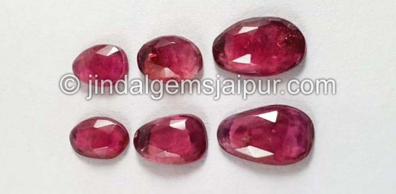 Rubelite Rose Cut Slices