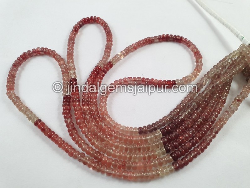 Andesine Labradorite Smooth Roundelle Beads