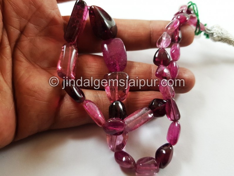 Rubellite Smooth Nugget Shape Beads