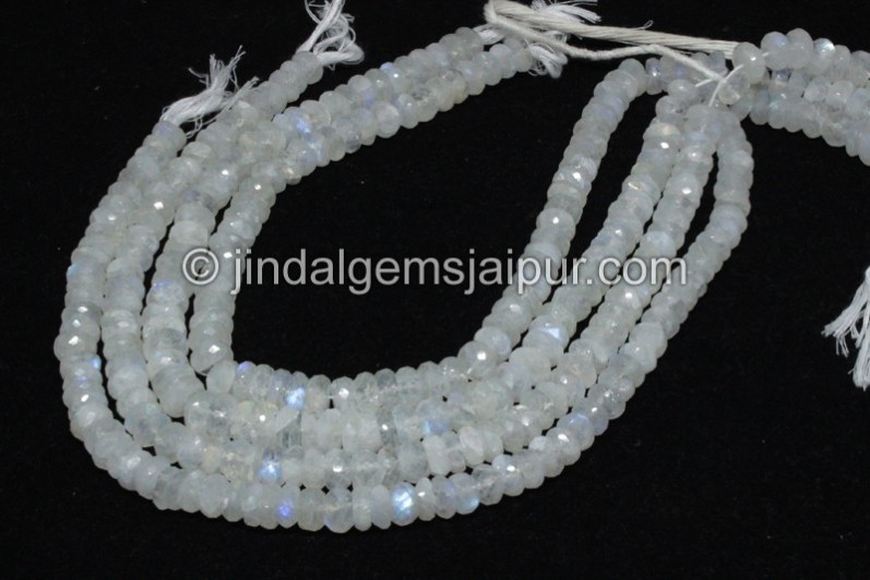 White Rainbow Far Faceted Roundelle Beads