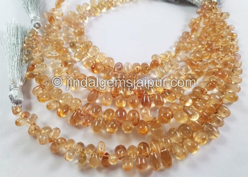 Imperial Topaz Smooth Drops Beads