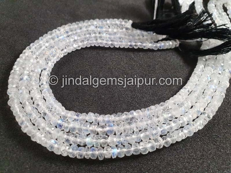 Rainbow Moonstone Faceted Roundelle Beads